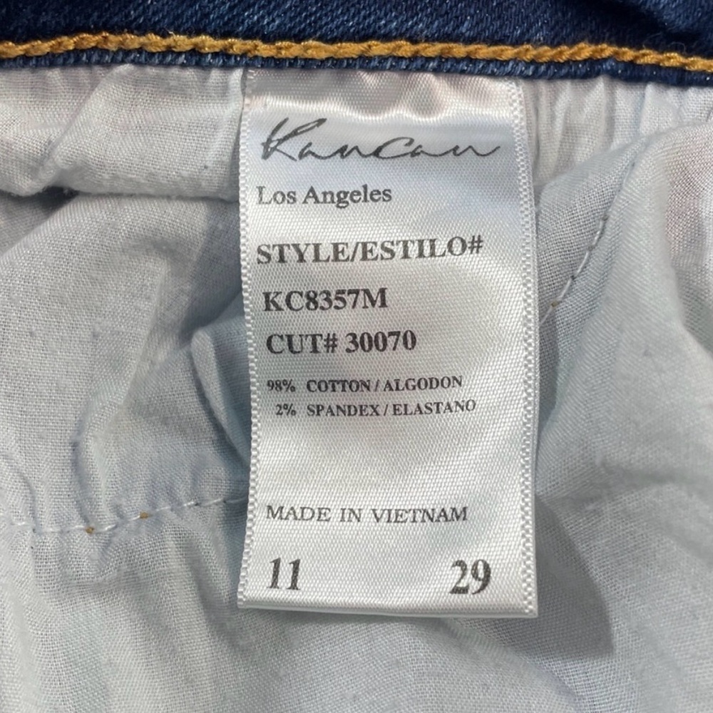 KanCan High Rise Distressed Cuffed Blue Jeans Size 11/29 - Picture 6 of 6
